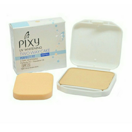 Bedak Refil PIXY Natural White UV Whitening Two Way CAke