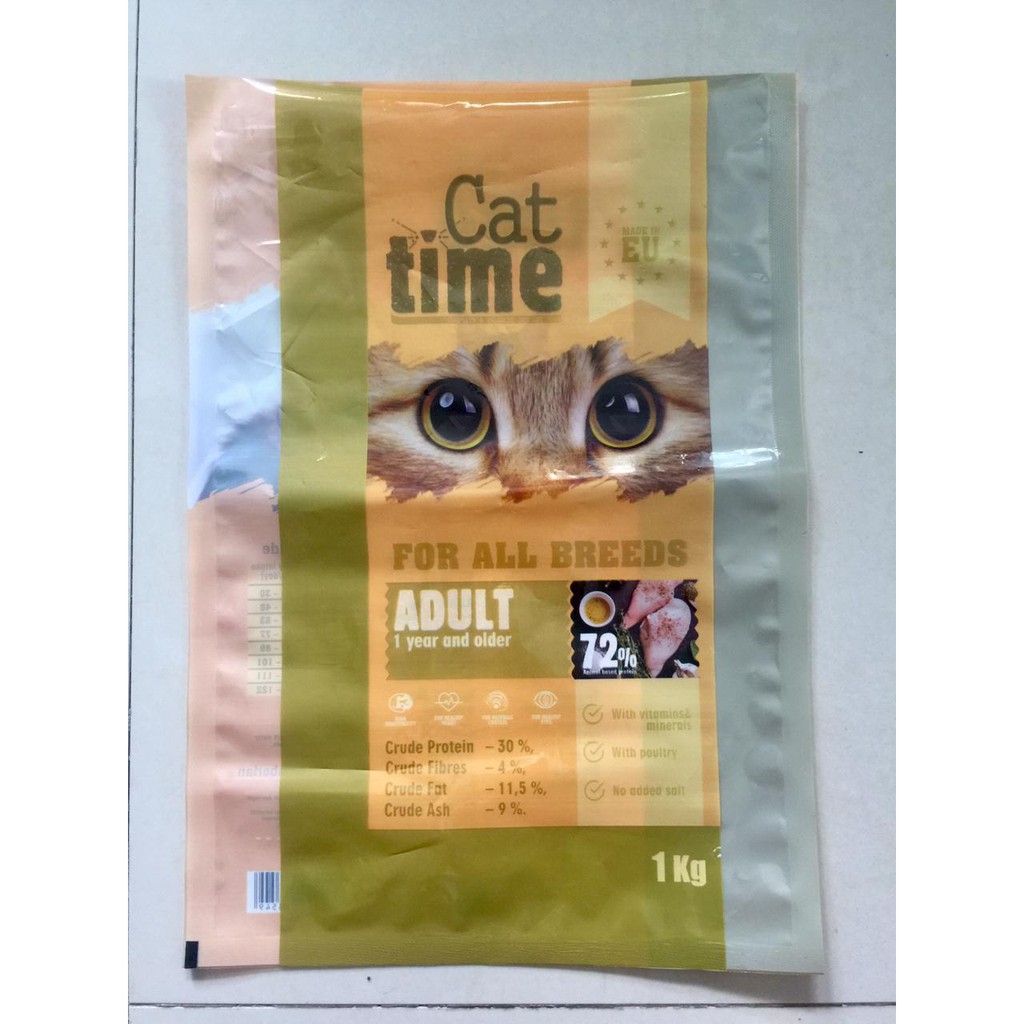 CAT TIME 20kg Cat Food All Breeds Makanan Kucing Dewasa Butiran Kecil