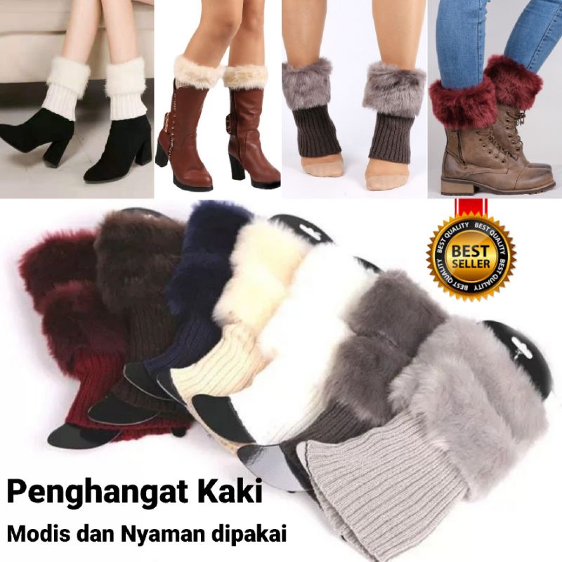 Penghangat Kaki Bulu Sepatu Boots Winter Musim Dingin / Leg Warmer 015