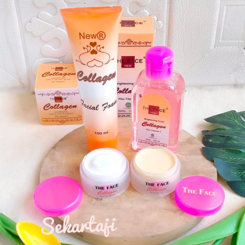 (The Face) Paket Cream Collagen isi 4 RESMI BPOM