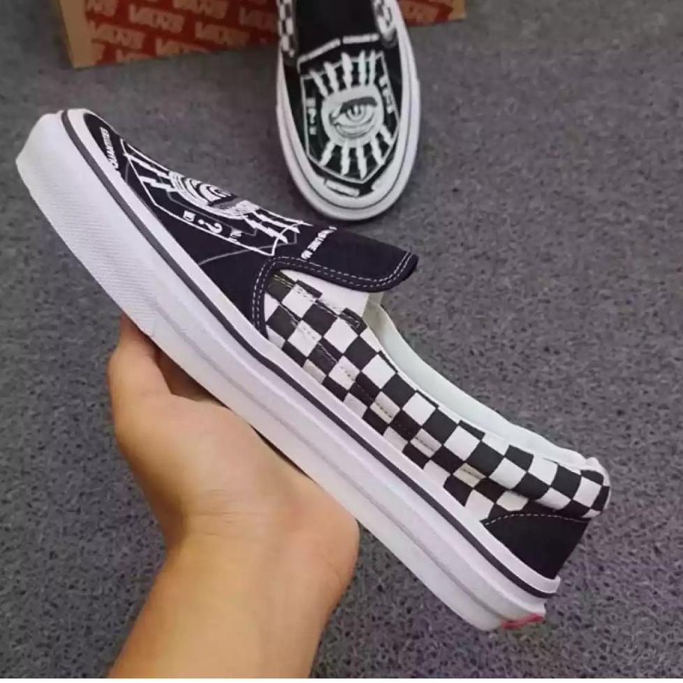 ←Serba Murah❇ KZNHR PROMOSEPATU SLIP ON VANS MOTIF MATA CATUR VARIASI/SEPATU PRIA WANITA/SEPATU VANS