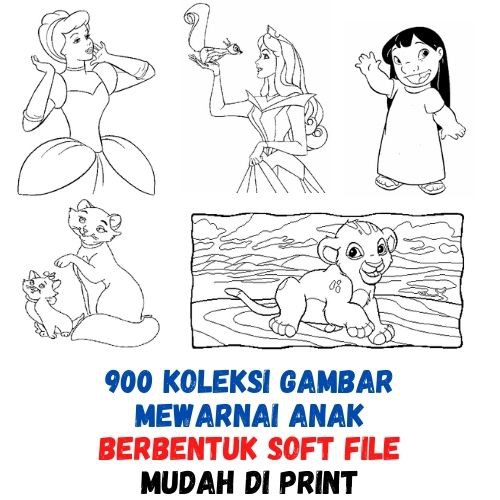 

900 Gambar Mewarnai Anak (Soft File)
