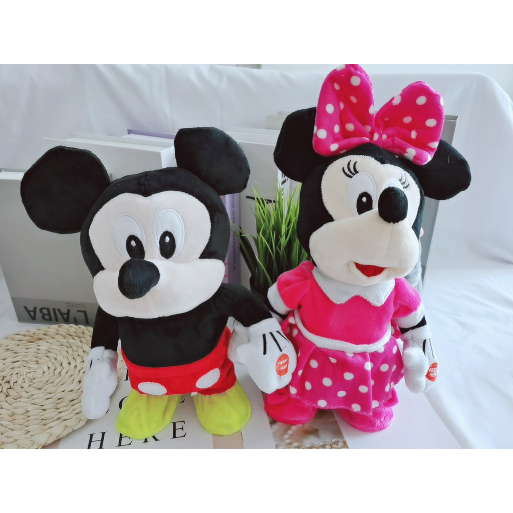 Boneka Walking spiderman Batman mini Mickey mainan boneka  berjalan music/boneka musik/mainan anak/