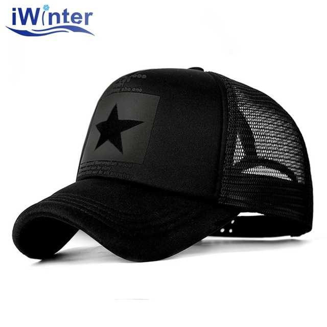 (MAINANKYU) Topi Trucker Baseball Star Quick Drying Mesh Fashion