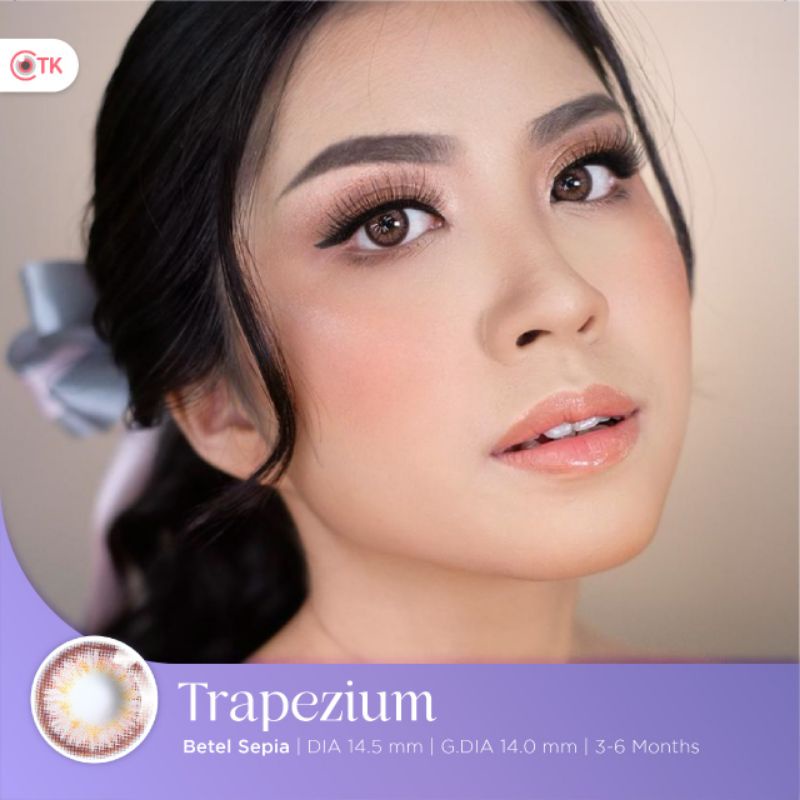 Softlens TRAPEZIUM 14.5 MM BETEL SEPIA MINUS -0.50 S.D -6.00 by CTK