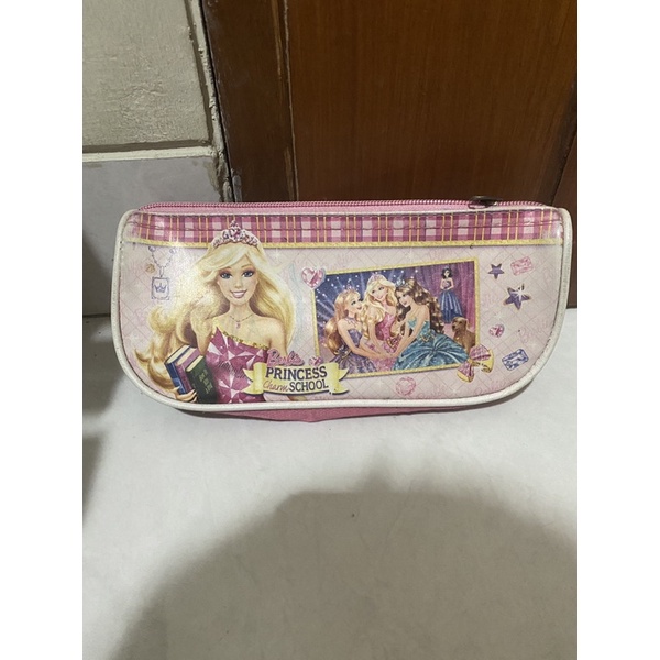 Preloved Kostak pensil anak perempuan kostak pencil case kotak tempat pensil barbie hello kitty sofia frozen princess transparant rilakuma-1