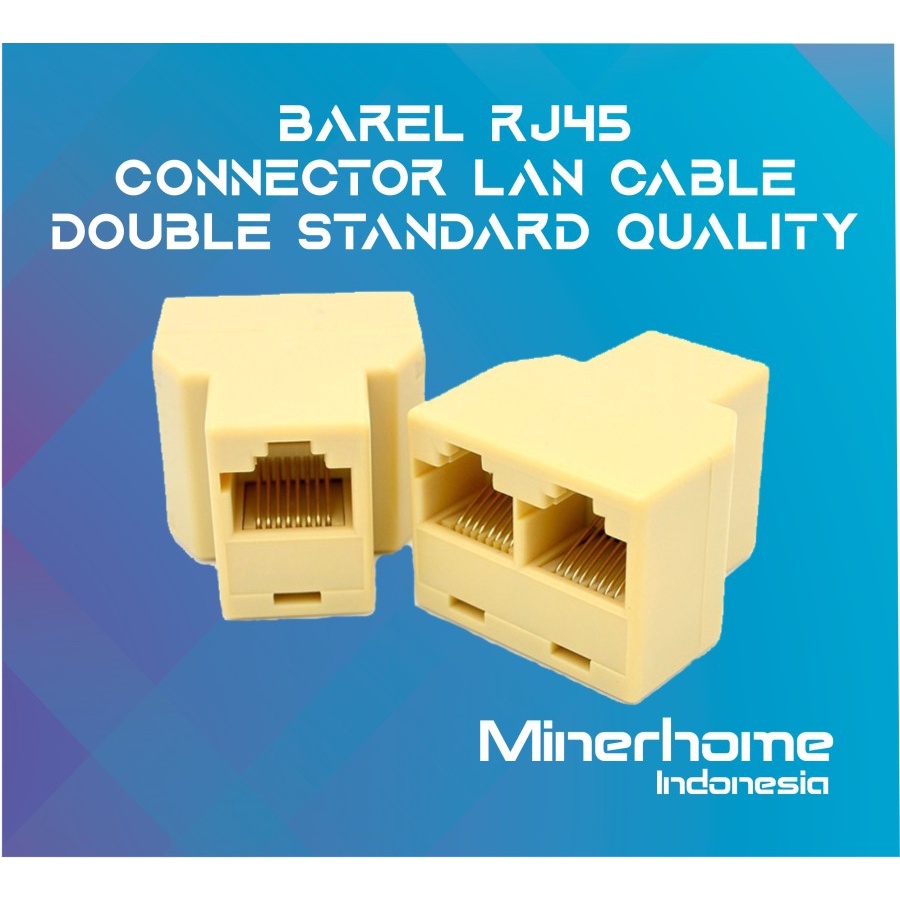 Barel Konektor RJ45 Sambungan Kabel LAN Standard Quality