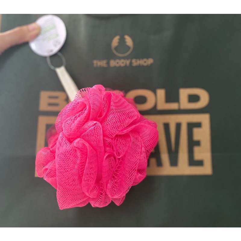 THE BODY SHOP SHOWER PUFF / BIG BATH LILY PINK/CREAM/GREEN/BLUE