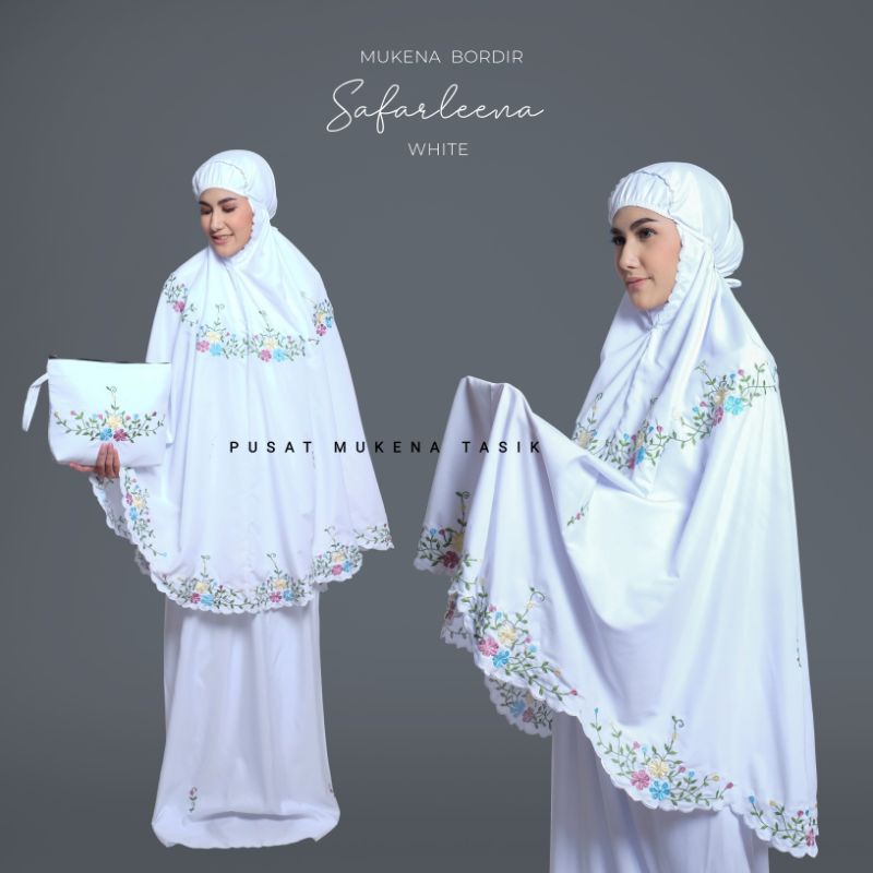 COD MUKENA DEWASA KATUN RAYON BORDIR MANUAL SAFARLEENA | PUSAT GROSIR KATUN BALI MIKRO MURAH DAHLIA