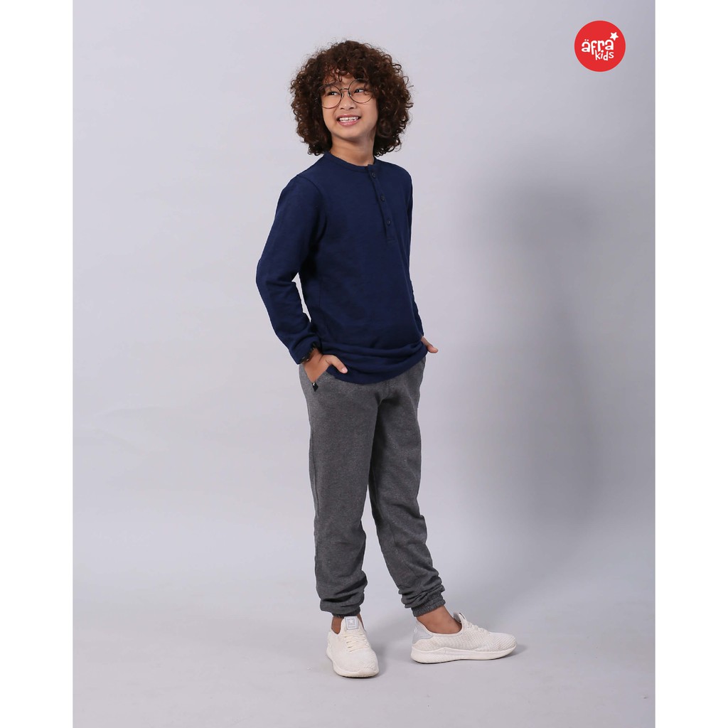 Baju Koko Anak Muslim Afrakids AFRA - KK001 Navy