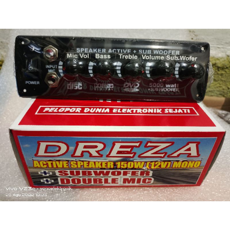 Kit Speaker 150wat, Kit speaker Aktif mono 150watt DC 12V Subwoofer+Mic