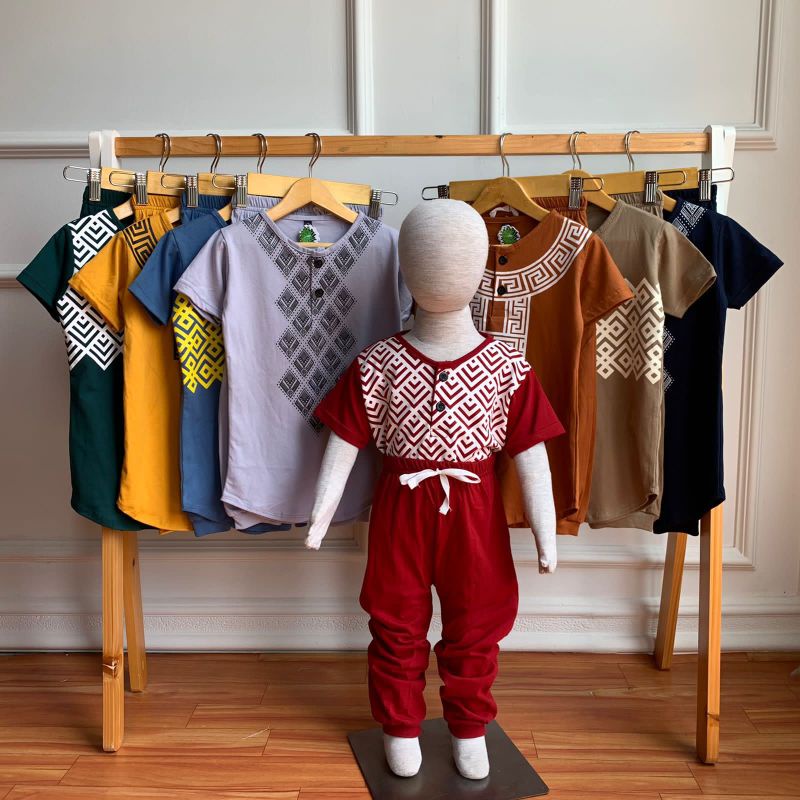 set koko junior pineapple kids set baju muslim anak laki-laki