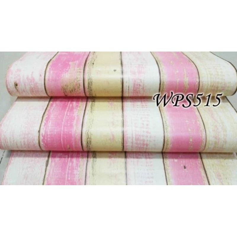 wallpaper stiker dinding kayu pink MIX gold