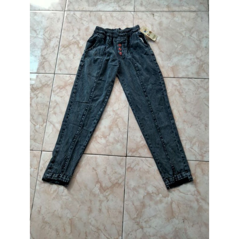 celana anak tanggung bordir love dan baggyjeans tanggung