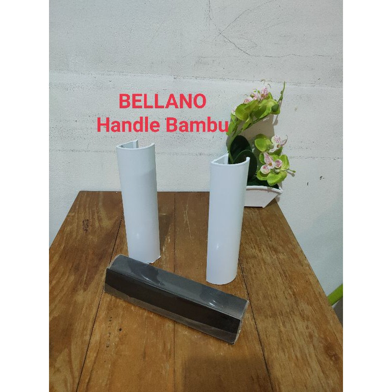 Handle bambu warna putih