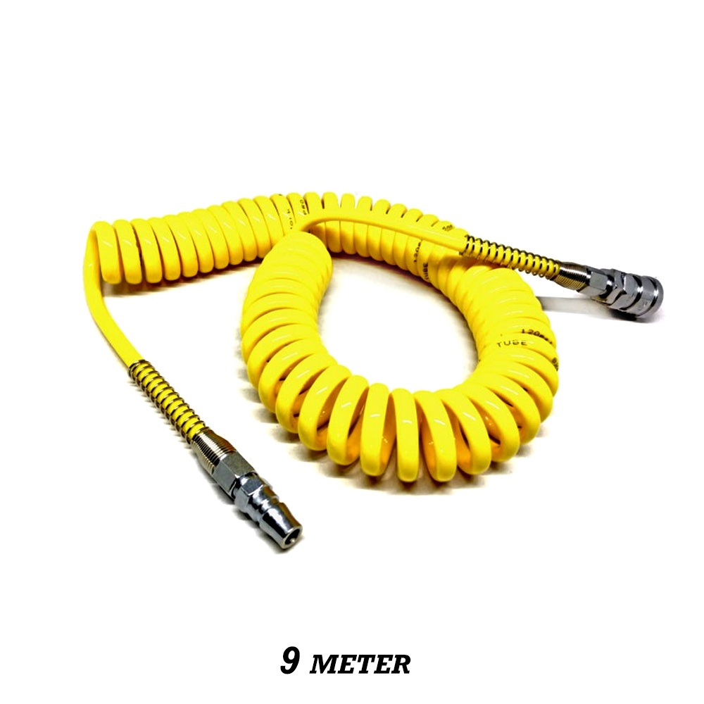 Recoil Hose Selang Angin Kompresor Spiral 9meter 6meter selang kompresor angin