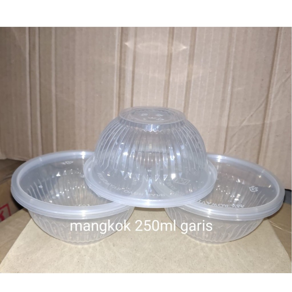 Cup Puding 250Ml Gerigi / Cup Bening 250 ML / Mangkok Bulat / Mangkok Plastik Mini Plw-618