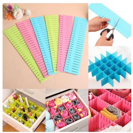 PENYEKAT LACI LEMARI RAK ORGANIZER DIY SERBAGUNA isi 1 PCS SEKATAN sekat organiser