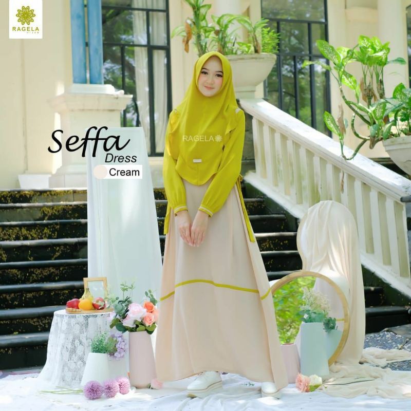 Seffa Dress By Ragela Hijab || Ready|| Siap Kirim || Gamis dan Khimar dijual terpisah