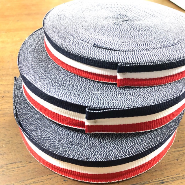 Webbing Polyester Merah Biru Putih