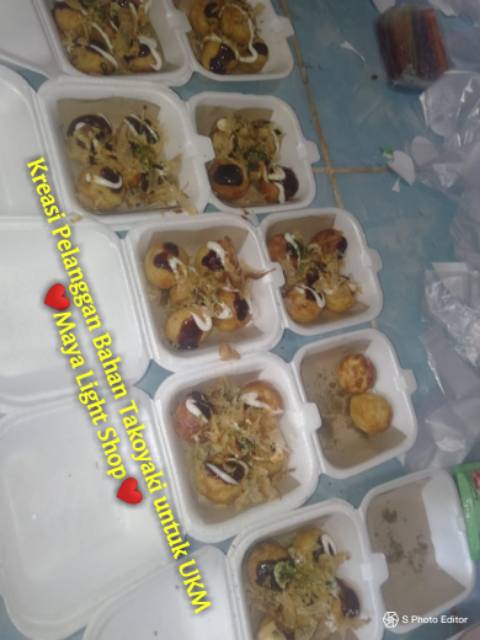 Paket bahan takoyaki lengkap halal tepung takoyaki katsuobusi saos okonomiyaki aonori cakalang murah tepung premix