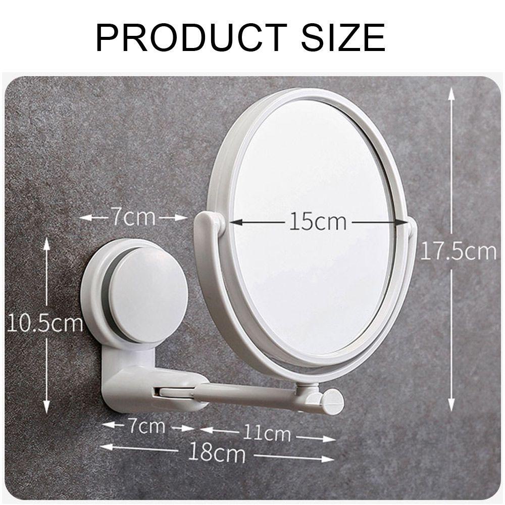 Populer Vanity Mirror High-definition Self Adhesive Vacuum Suction Bulat Dinding Gantung Lipat Perlengkapan Makeup