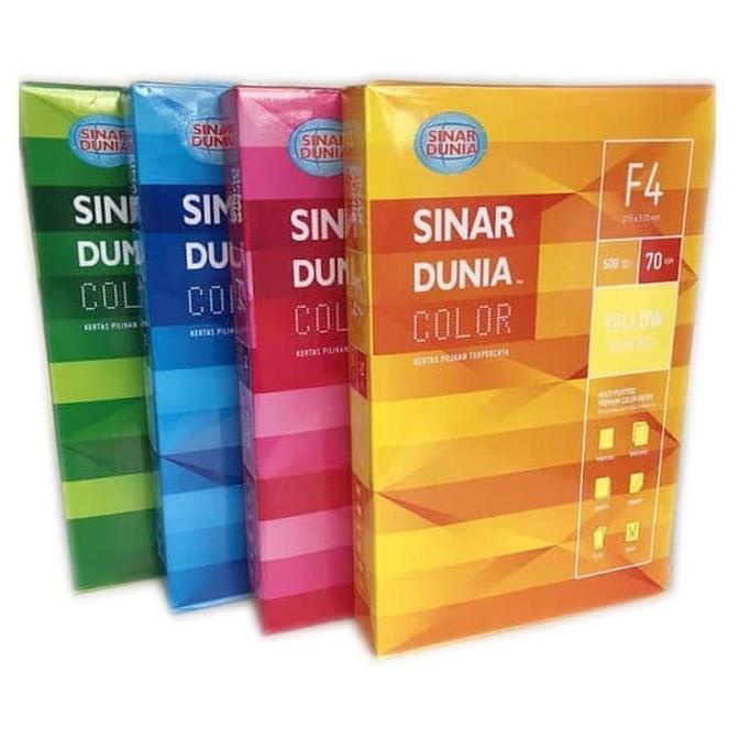 

kertas hvs warna f4 70gr sidu [rim] KERTAS FOLIO
