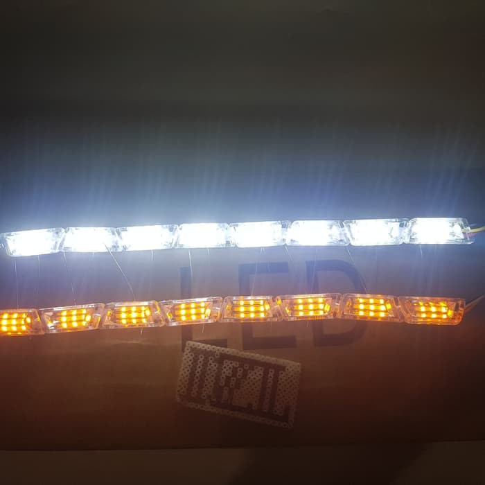 Termurah LAMPU LED ALIS DRL CRYSTAL 30 CM A8 2 WARNA SEIN RUNNING 30CM CRISTAL