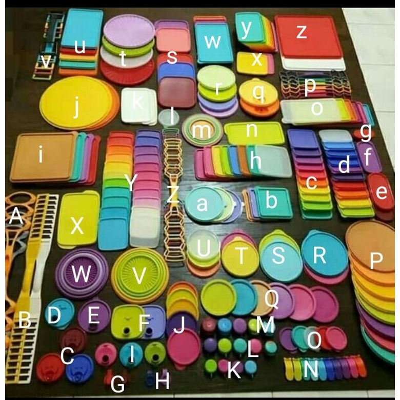 seal/tutup rantang Tupperware Carry All Set putih transparan(1)