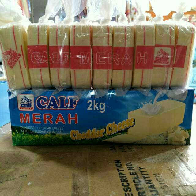 

Keju Cheddar Calf merah / keju parut / keju potong repack -+160s/d170gr Cheddar Cheese