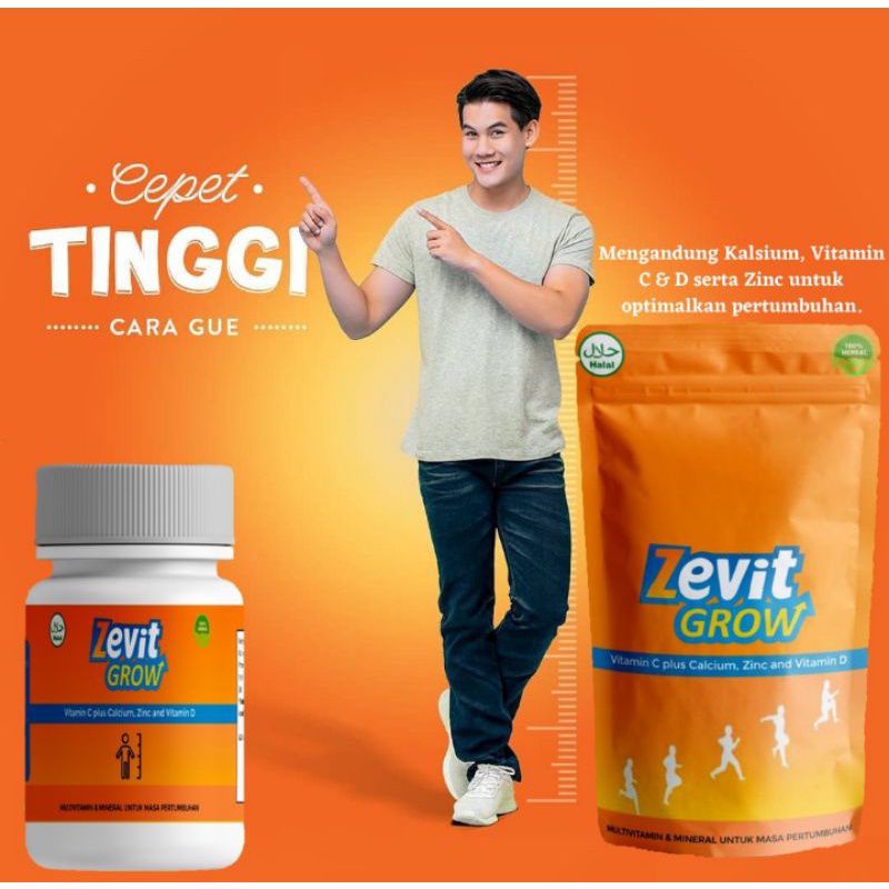 [TERLARIS] ZEVIT GROW || SUPLEMEN PENINGGI BADAN || SUSU PENINGGI BADAN