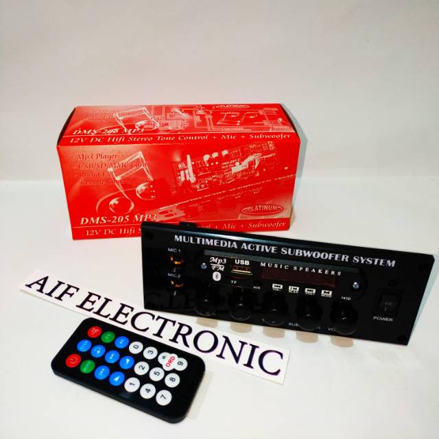 Kit Tone Control stereo Mic+Subwoofer Mp3 Bluetooth DMS-205
