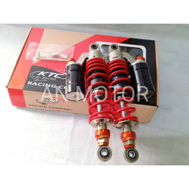 SHOCK TABUNG KTCDOBLE CLICK 320MM SHOCK BELAKANG TABUNG KTC 320MM KTC ORIGINAL MERAH HITAM