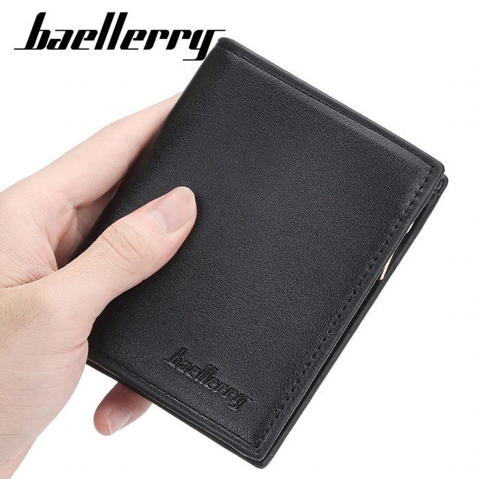 Baellerry Dompet Pendek Kulit Lipat Dompet Pria D1106 Vertical