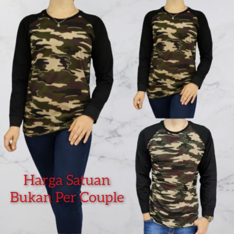 Kaos Polos Pria Kaos Senam Wanita Kaos Reglan LORENG HITAM Lengan Panjang Ukuran M L XL XXL