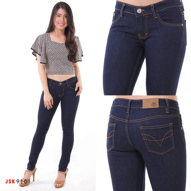 Celana Panjang Big size Jumbo Size Jeans Wanita Denim Panjang Pencil JSK Jeans Original Denim Jeans