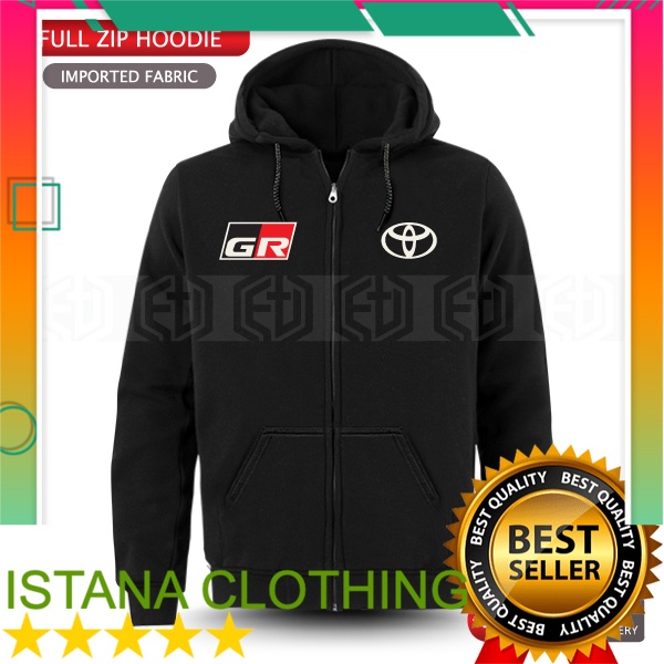 JAKET HOODIE ZIPPER / Zip Hoodie SABLON Toyota GR Supra TRD Car Turbo Racing Team Hilux Fortuner Cam