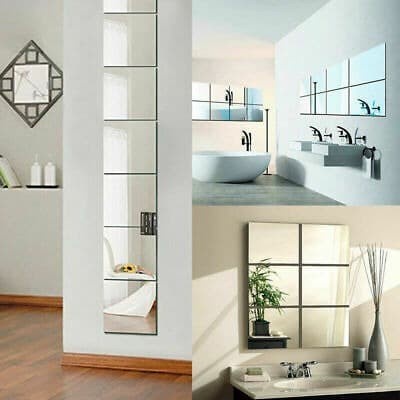 Sticker Dinding Kaca Cermin Wallsticker Mirror Sticker Dinding Cermin