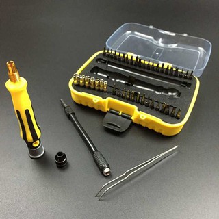 Obeng Set Reparasi 45 in 1 Baja Magnetic - 6093 Screwdriver Set Reparasi Smartphone Laptop Precision