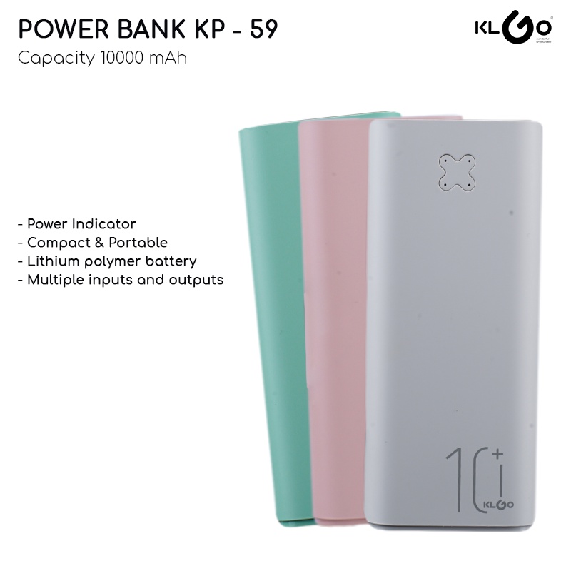 KLGO Powerbank Macaroon Series 10.000 mAh KP59