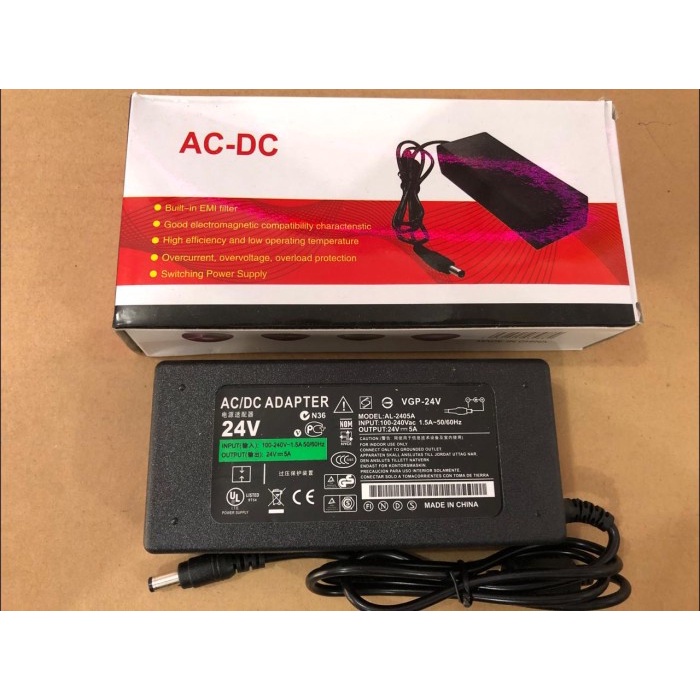 Adaptor switching 24 v 5 a Power supply 24v 5a