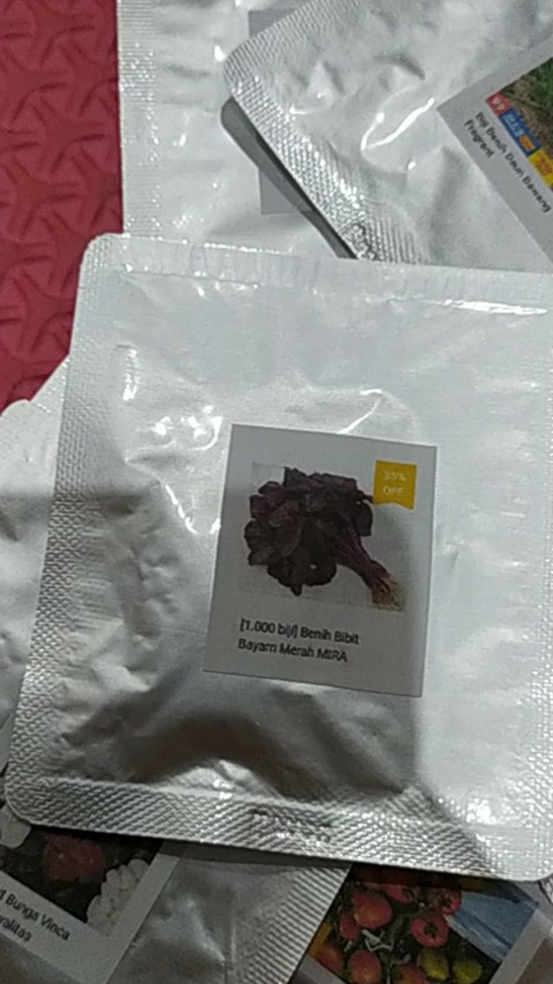 Biji Benih Sayur Bayam Merah