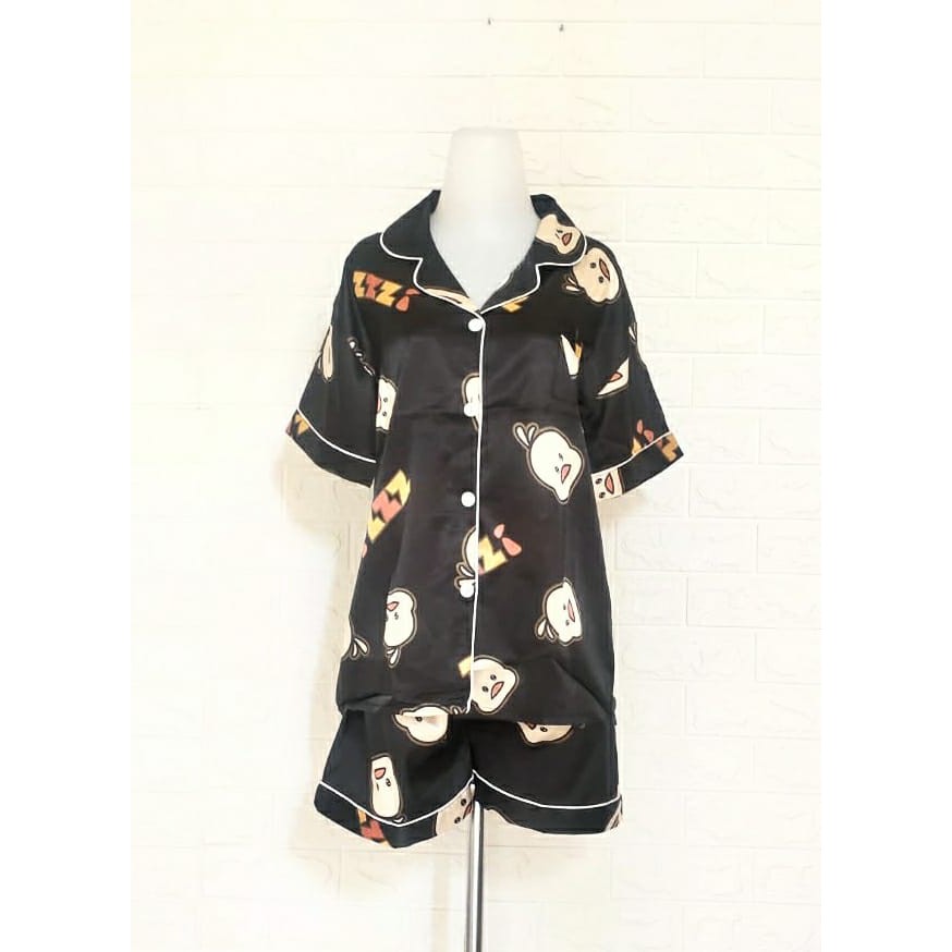Piyama Satin Licin (Gambar Tweety Lucu) ~Realpict