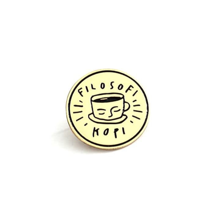  Filosofi  Kopi  Accessories Enamel Pin Logo  Drip Shopee 