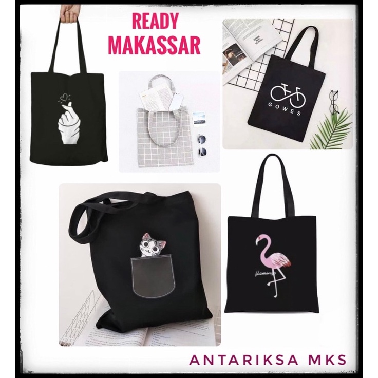 Totebag Kucing saku (RESLETING) / Tote Bag Zipper / Tas Tote Cat Totebag wanita Totebag murah