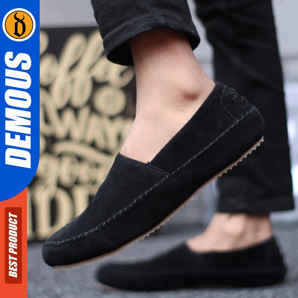 DEMOUS Celtic - Sepatu Slip On Casual Santai Slop Pria