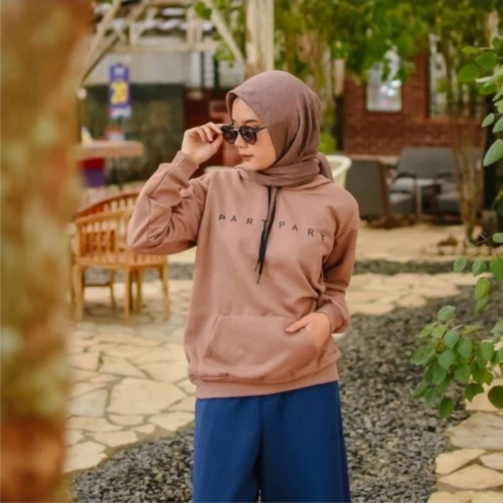 FenishaStore Sweater Hoodie Wanita Kekinian PART PART Size M-L-XL-XXL
