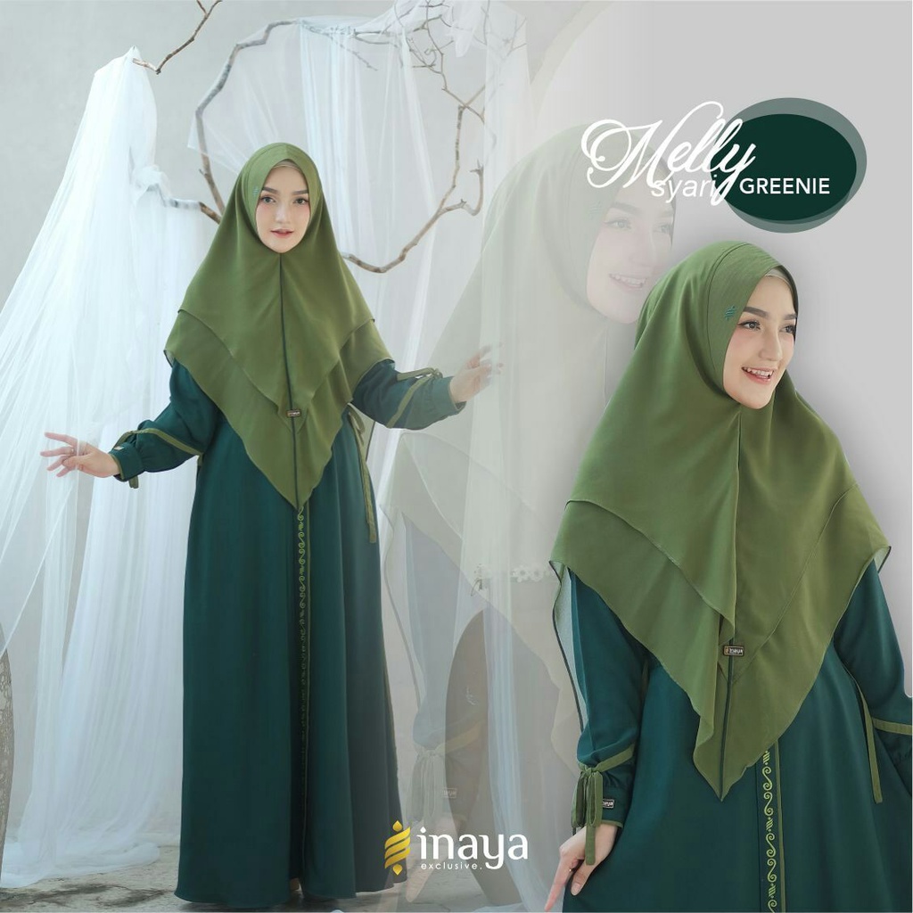 Gamis Melly by Inaya bahan Grexi Import