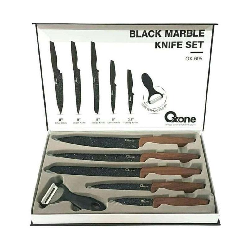 OXONE Onyx Black Marble Knife Set OX 605