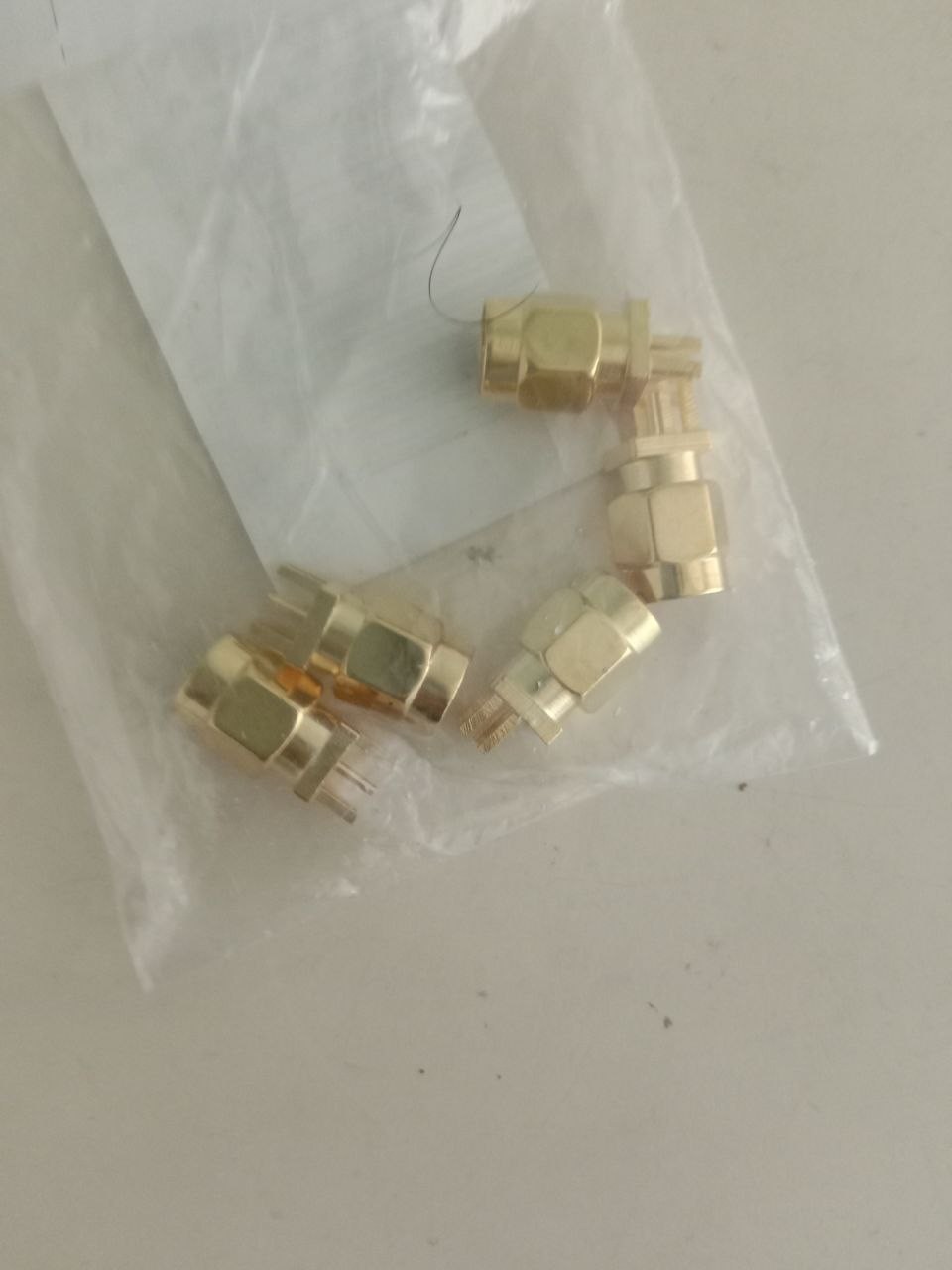 Cp 5pcs Konektor Rf Sma Male Plug Solder Untuk Pcb